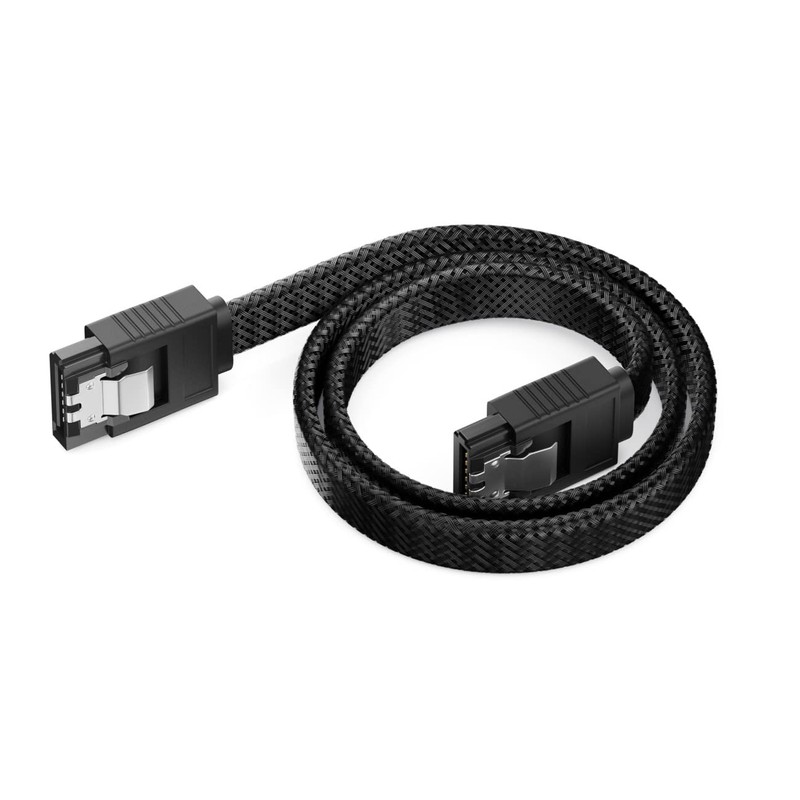 deleyCON 60 cm SATA 3 Cable Nylon 6 Gbit/s Data