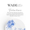 Wade WA967014BLU Blue Floral Side Plate with Pale Blue &