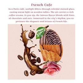 Premium French Coffee Reed Diffusers with Dry Flowers and Diffuser Sticks,Strong Scented Oil Diffusers for Home Fragrance Oud&Leather&Chocolate&Coffee,Aroma 360 Diffuser,Room Decor 150ml