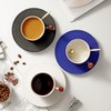 2.3 Oz Small Coffee Cups Tea Cup Spoons Set, Ceramic