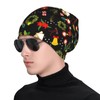 Christmas Theme Beanie Hats Snowflake Knitted Hats Slouchy Elastic Skull