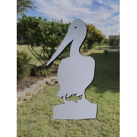 DCentral® Pelican Flexible Vinyl Screen Magnetst: Double-Sided; for Non-Retractable Screens, White- Easy to See, Helps to Stop Walking into Screens, Covers Small Tears, Decorative, Size 3.6" x 7.4"