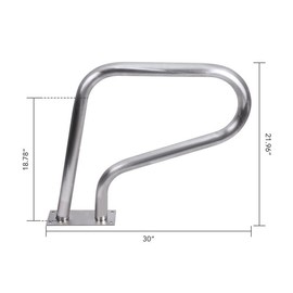 GarveeHome 30” x 22 "Swimming Pool Stair Rail,250LBS Load Capacity,304 Stainless Steel Rustproof Pool Handrail,with Blue Grip Cover, for Inground Pool