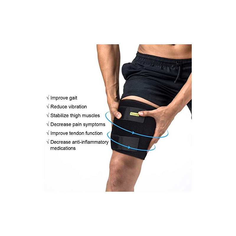 Yosoo Health Gear Adjustable Thigh Support Breathable Thigh Brace with