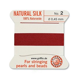 Griffin Bead Cord 100% Natural Silk Garnet #2