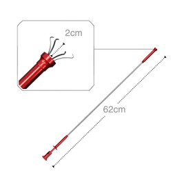 VViViD Stainless Steel Flexible 2ft Magnetic Pick-Up Claw Grabber Tool w/LED Light