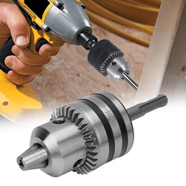 3.0-16MM 1/2-20UNF Drill Chuck,Key Type Drill Chuck with Round Shank Adapter