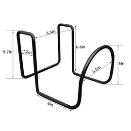 Jantens Heavy Duty Hose Holder - Wall Mount for 3/4 to 1-1/4 Inch Railing, Powder Coated Steel Hook for Expandable & Flexible Hoses - Black