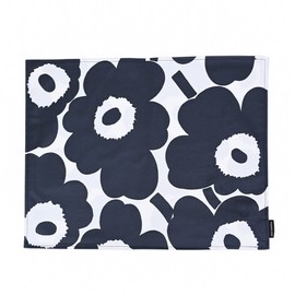 marimekko Pieni UNIKKO Placemat, Placemat, Unicco, Black x White, 071694 190, Height 12.8 inches (32.5 cm), Width 17.1 inches (43.5 cm)