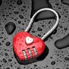 Orirya Small Lightweight Cute Heart Shape Combination Padlock Wire Lock
