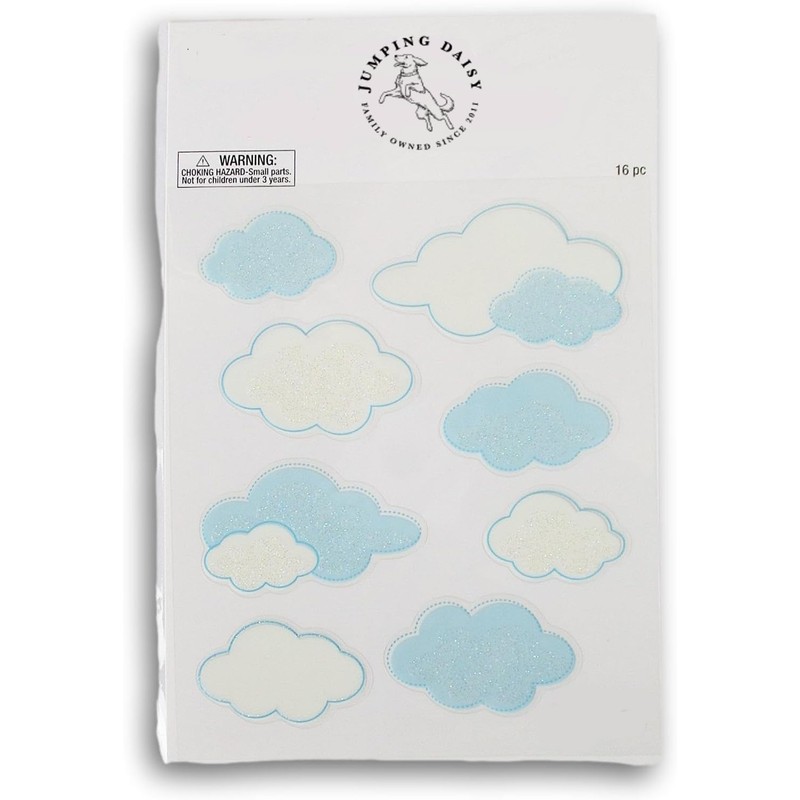 Cloud Glitter Stickers for Journaling, Cardmaking, Arts and Crafts -