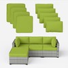 Kimunuk 9 Pcs Outdoor Patio Cushions Covers Replacement Waterproof with