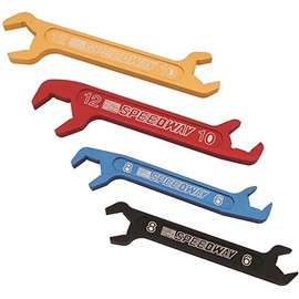 Speedway Motors Aluminum AN Fitting Wrench Set - Versatile & Efficient - Premium Quality - Protects Your Fittings - Comprehensive Size Range - Convenient & Ergonomic - AN6, AN8, AN10, AN12
