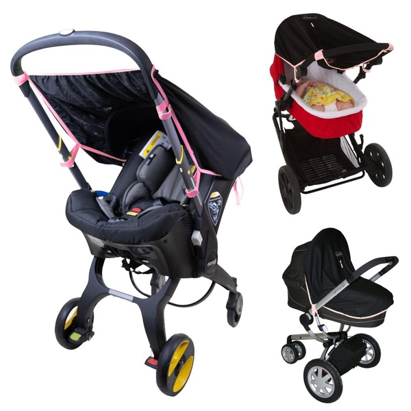 SnoozeShade Original (Limited Edition Pink Trim) - Universal Fit Pram