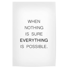 artboxONE Poster 30 x 20 cm Motivation and Sayings Typography Everything is Possible Picture When is Possible