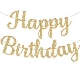 Happy Birthday Banner, Glitter for Hanging Birthday Party Decoration, Birthday Decoration Accessories, Party Decoration Banner Suitable for Birthday Party Decoration