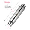 UPOWER 3" Inlet&Outlet Exhaust Resonator,16" Overall Length Center Straight Through