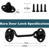 Klurent 4" Barn Door Latch Door Lock Hardware, Sliding Door
