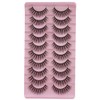 ZEPIQOR 10 Pairs of False Eyelashes, Manga Lashes, Anime Lashes,