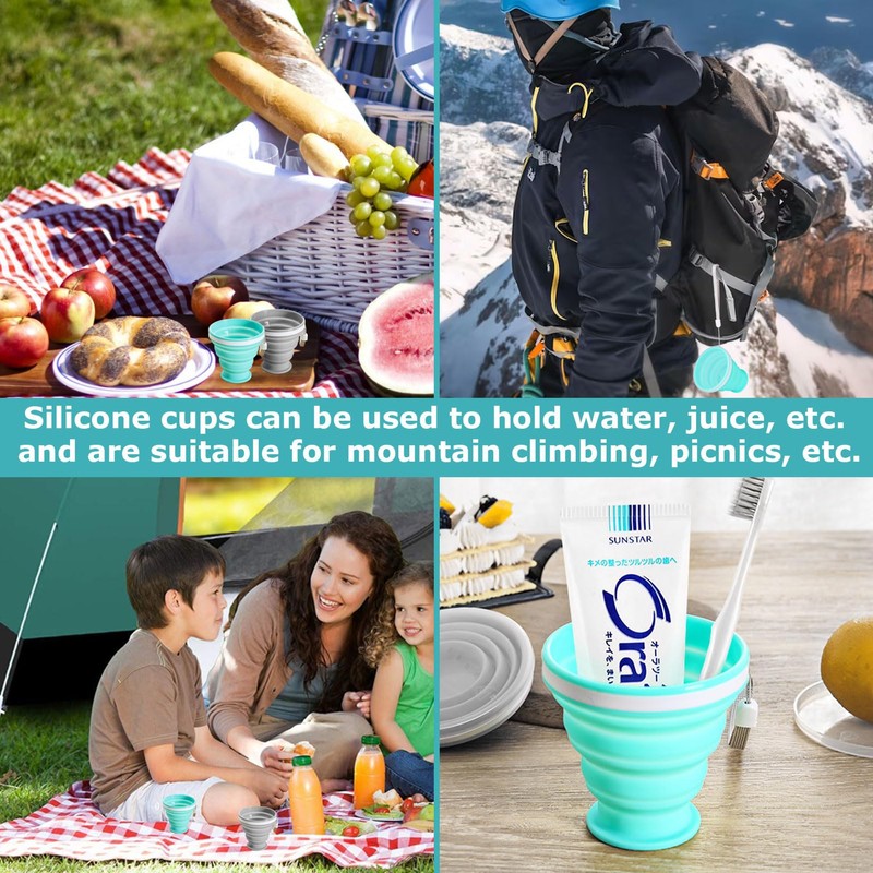 ZFRITP Pack of 2 Old Cups, Folding Cups, Foldable Cups,