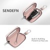 SENDEFN Universal Leather Car Key Fob Case with Clear Window
