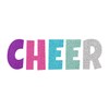CafePress Cheer Rainbow Glitter 30"x60" Absorbent Cotton Back, Soft Beach,