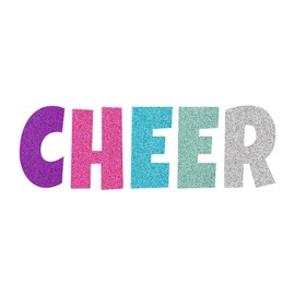 CafePress Cheer Rainbow Glitter 30"x60" Absorbent Cotton Back, Soft Beach, Pool Towel