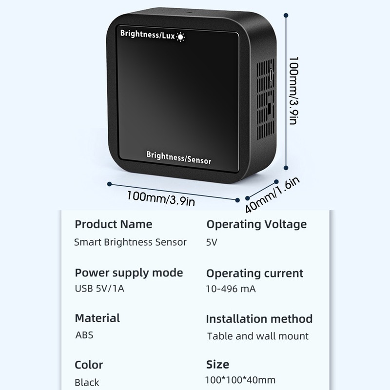Tuya ZigBee Intelligent Light Detector Temperature & Humidity Sensor with