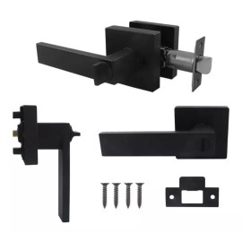 LIZOFERTAS Cerradura Manija Negra Cuadrada Puerta Recamara O Principal