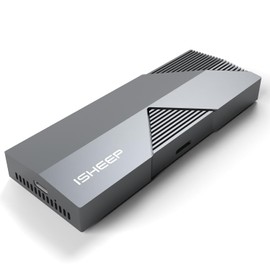 isheep M.2 NVMe SSD Enclosure with Fan for Thunderbolt 4/3, 40Gbps NVMe Enclosure, USB4 M.2 SSD Enclosure for PCIe 2280 M-Key (B+M Key), USB C Aluminium SSD Enclosure Compatible with USB 4/3. LUN940