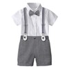 A&J DESIGN Baby Boy Gentleman Outfit Toddler Easter Suspenders Formal