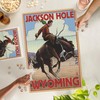 Lantern Press 1000 Piece Jigsaw Puzzle, Jackson Hole, Wyoming, Bucking
