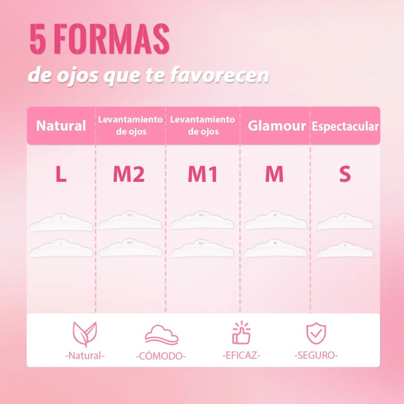 Kit De Pestañas Y Cejas Planchado Diseño Profesional Rizado Negro