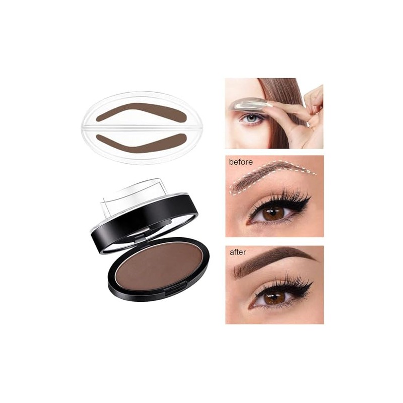 Juego de sellos para cejas en polvo, kit de sellos