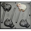 Lamb with Bow Lollipop Chocolate Candy Mold Easter 1812