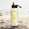 UkrainianDream Ukraine Trident Yellow Tryzub Stainless Steel Water Bottle With