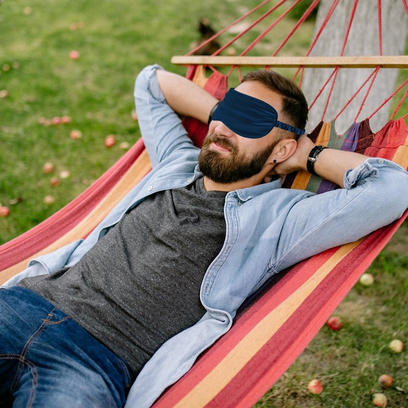 1 Pack Sleep Mask, Silk Eye Mask with Elastic Strap,