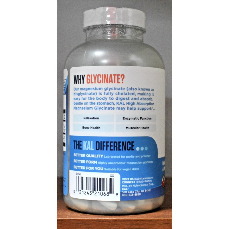 KAL Magnesium Fully Chelated 270 Tablets High Absorption Relaxation Bone