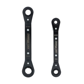 Channellock 841S 8-in-1 SAE Ratcheting Wrench Set | 8 sizes in 2 Pieces Including 5/16, 3/8, 7/16 ,9/16, 5/8, 11/16, 3/4-Inch | 12 Point Ratchet | Heat Treated for Durability | Made in USA , Black