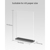 Frstem Set of 6 A5 Table Stands with Base Crystal