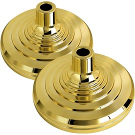MVPRING 2 Pack Base Stand for Indoor Flagpole, Gold Interior Flag Holder Stands for Pole Compatible with 1.3 Inch,1.1 and 0.9 Inch Diameter Flag Pole Prefect for Classroom, Churches, Meeting, Indoor