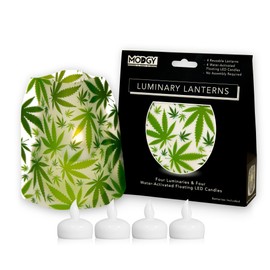 MODGY Luminary Lanterns 4-Pack - Floating LED Candles with Batteries Included - Luminaries are Great for Weddings, Parties, Patios & Celebrations of All Kinds (Ganj)