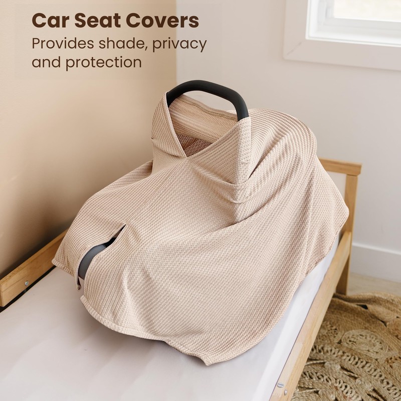 Konssy Nursing Cover for Breastfeeding, Soft & Breathable Privacy Poncho,