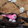 Kryoflare Artificial Bird Nest with Eggs, 3.14 inch Decorative Twig