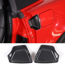 encar88_8 Carbon Fiber ABS Outer Door Bowl Trim Cover Exterior For Corvette C6 2005-2013