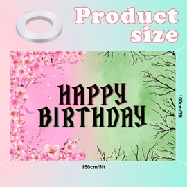 SAVITA Hexen-Geburtstagsbanner, 150 x 100cm Rosa und Grün Happy Birthday-Hintergrund für Mädchen Frauen Prinzessin Fantasy-Thema Hexenparty-Zubehör Dekorationen Foto-Requisiten