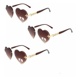 CL Gafas De Sol Sin Montura Mujer Moda Forma Corazón