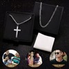 SAILIMUE Cross Necklace for Men - Layered Cross Chain Stainless