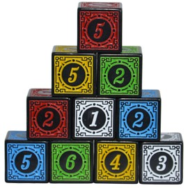 SmartDealsPro 10-Pack D6 Six Sides 16mm Dice Die for DND MTG PRG Wow Table Game Math Teaching (Mix Color)