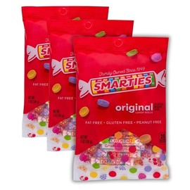 Smarties Candy Bulk Rolls Original Flavor - Gluten & Vegan Free - Classic Sweetness From Family Owned Company Since 1949, Peanut Free & Dairy Free - Perfect Halloween Candy - 5oz Bag (Pack of 3)